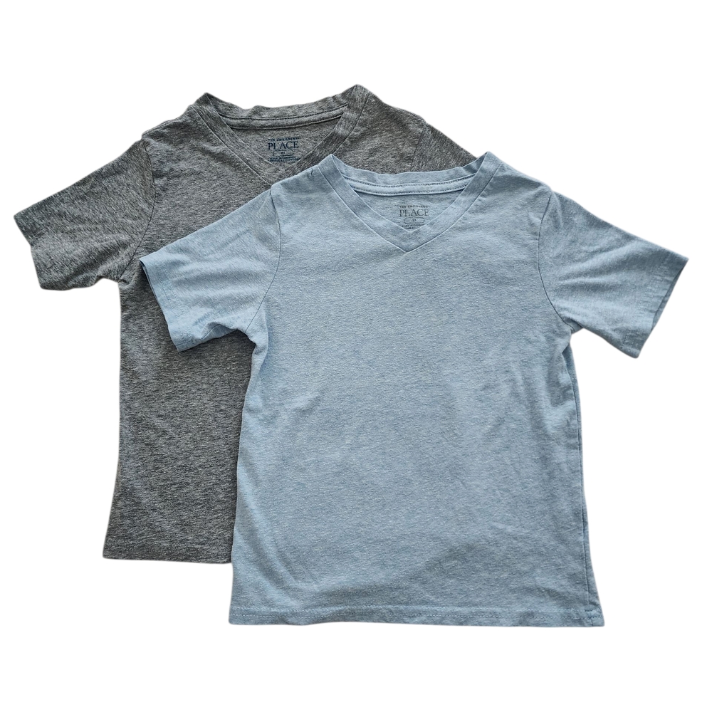 The Children’s Place Boys V-Neck T-Shirts Size 3T – Gray & Light Blue